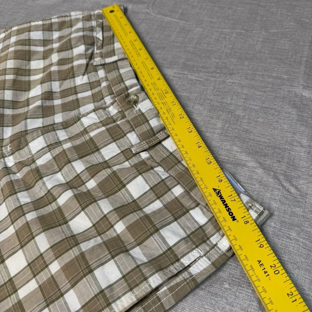 Black Brown 1826 Men's Plaid Cotton Shorts Size 36 Summer Golfing Leisure Play - Picture 7 of 16